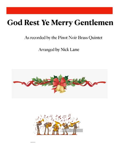 Nick Lane Charts: "God Rest ye Merry Gentlemen" Charts for Brass Quintet